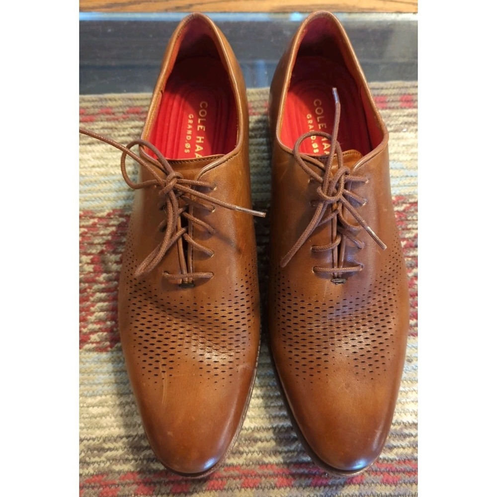Men's Cole Haan Washington Grand Laser Chesnut Wingtip Oxford - 9 M - C24523 - Picture 2 of 10